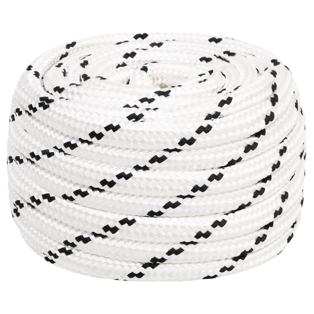 vidaXL Arbeitsseil Weiß 20 mm 25 m Polyester