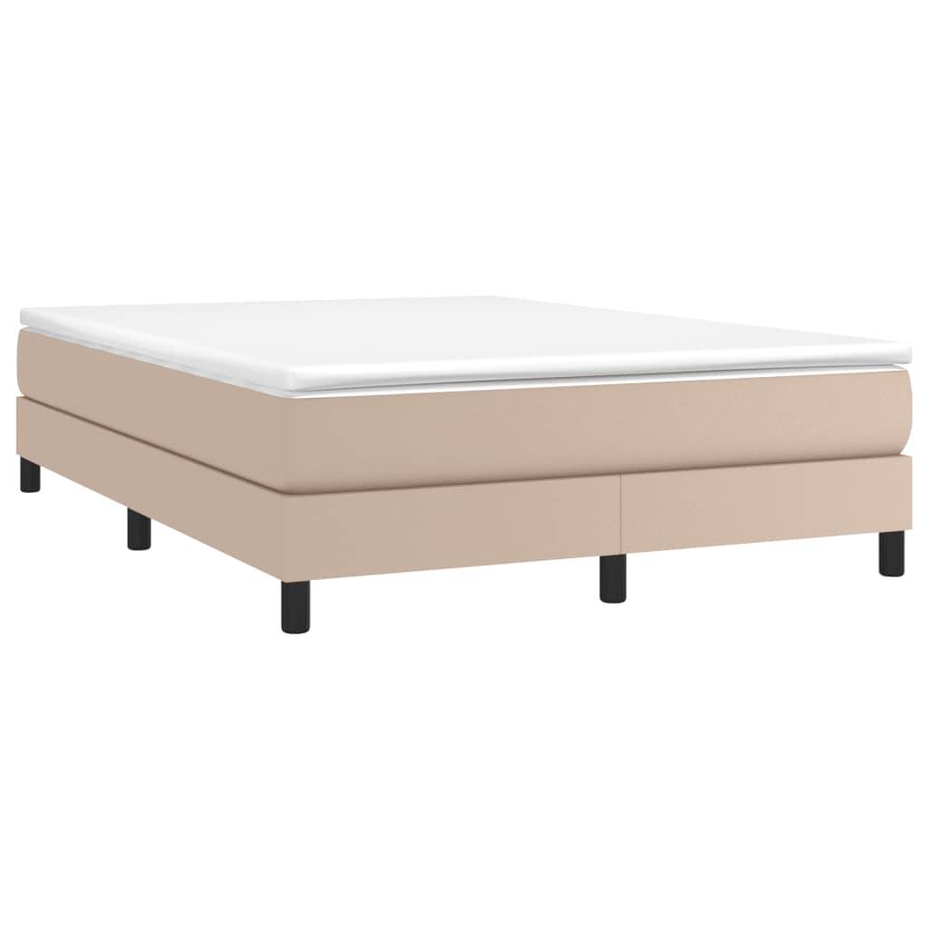 vidaXL Bettgestell Cappuccino-Braun 140x200 cm Kunstleder