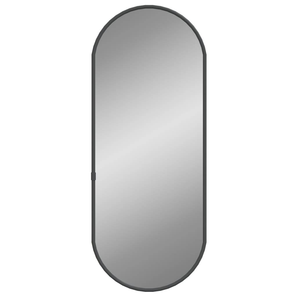 vidaXL Wandspiegel Schwarz 50x20 cm Oval