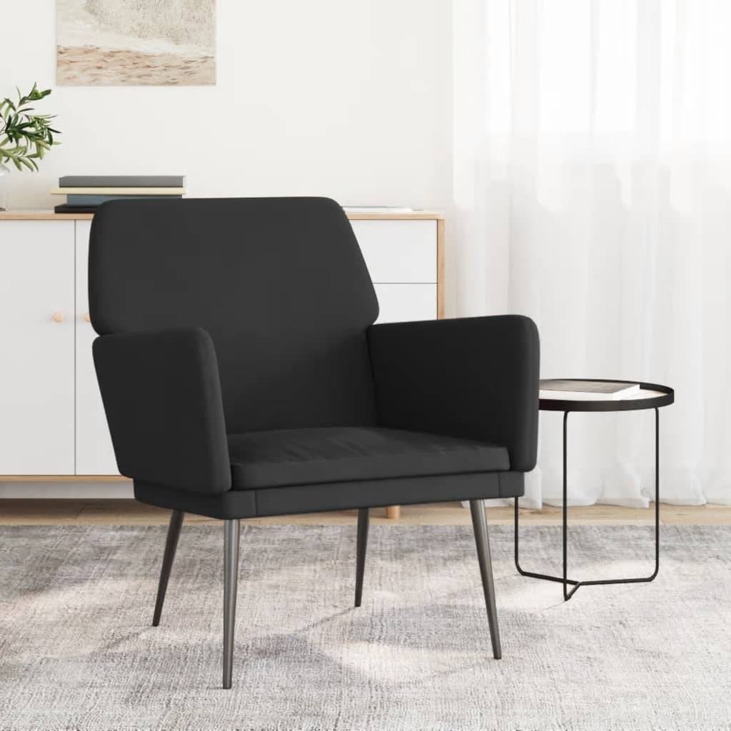 vidaXL Sessel Schwarz 62x79x79 cm Samt