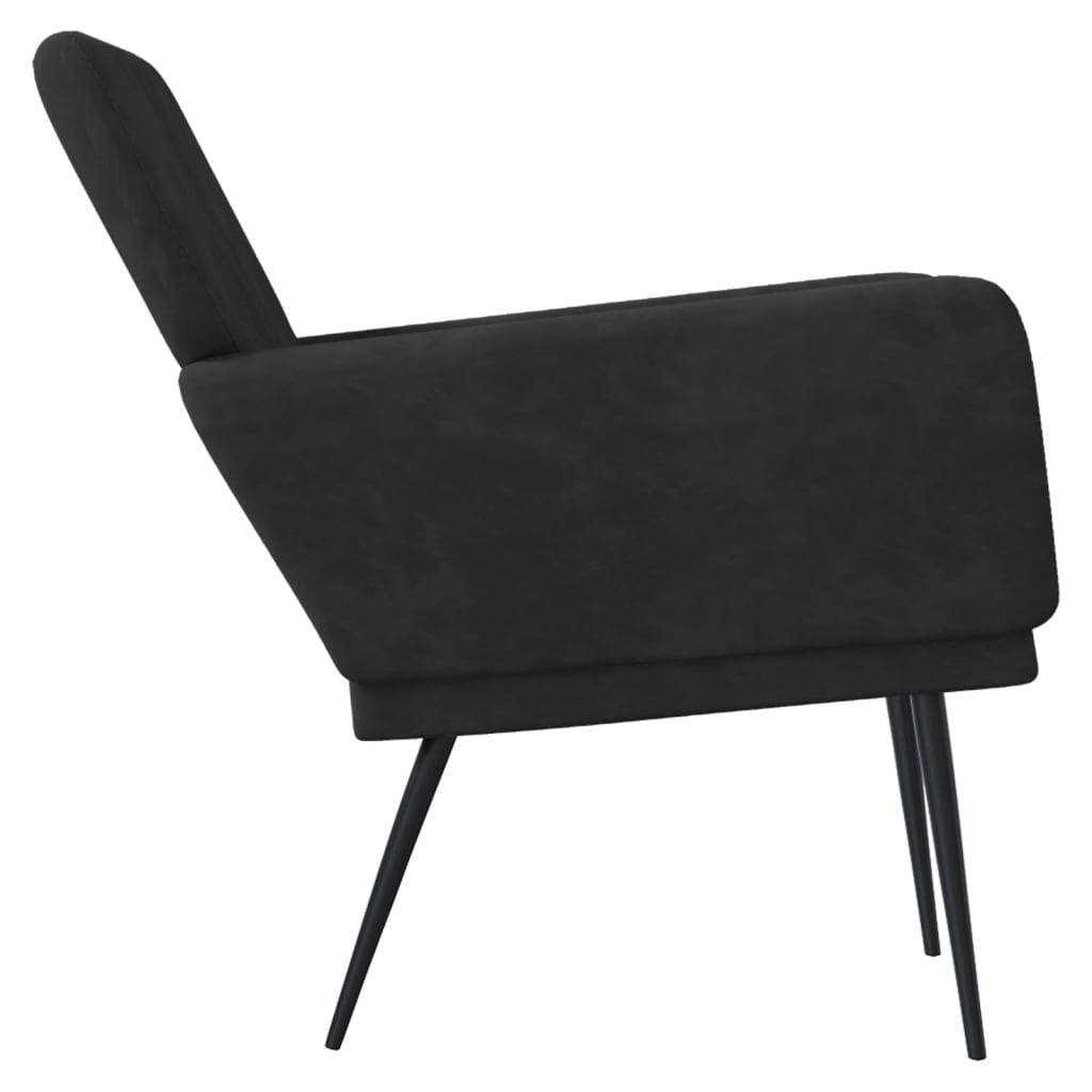 vidaXL Sessel Schwarz 62x79x79 cm Samt