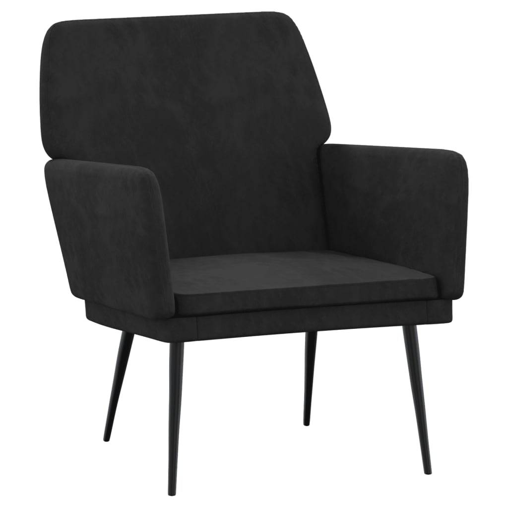 vidaXL Sessel Schwarz 62x79x79 cm Samt