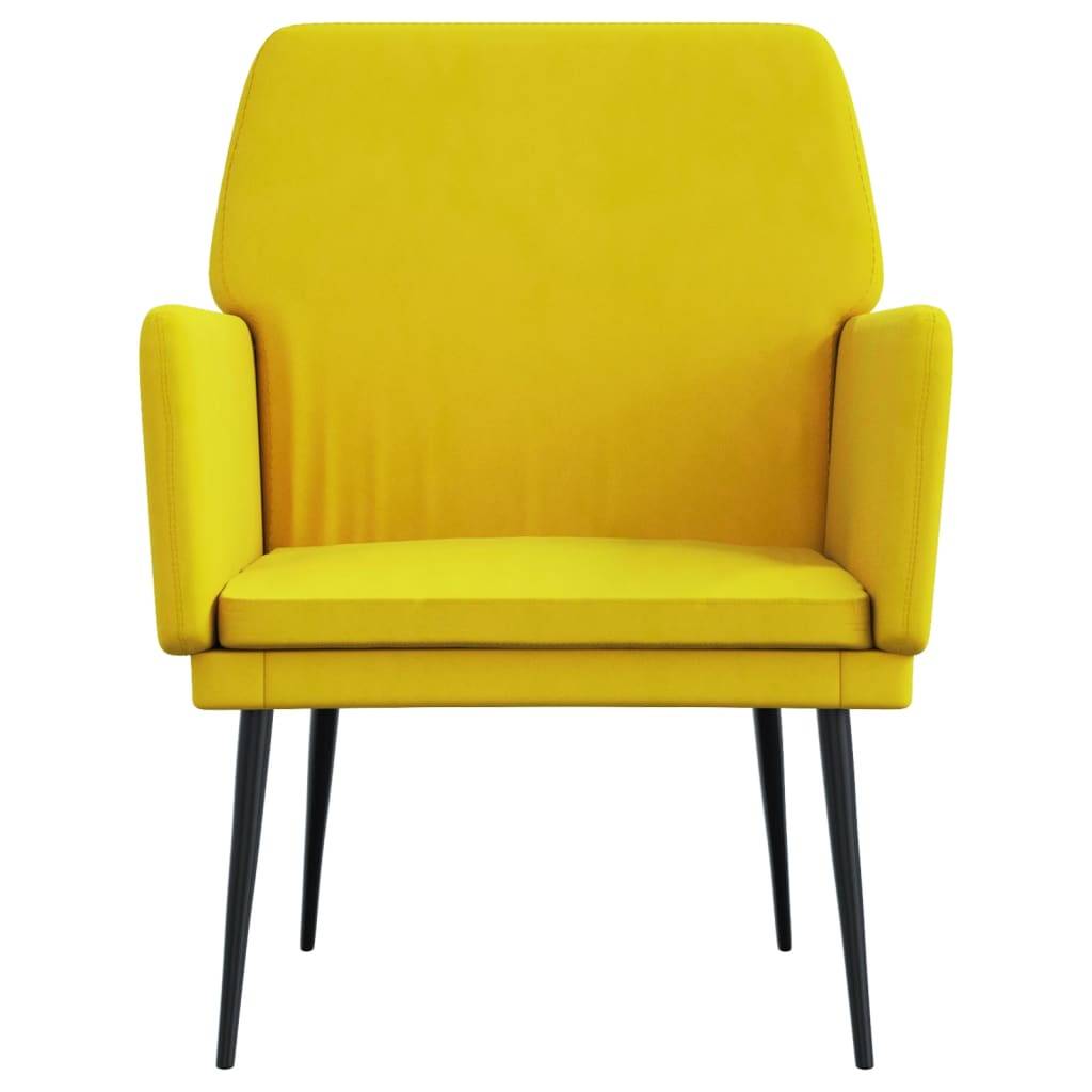 vidaXL Sessel Gelb 62x79x79 cm Samt