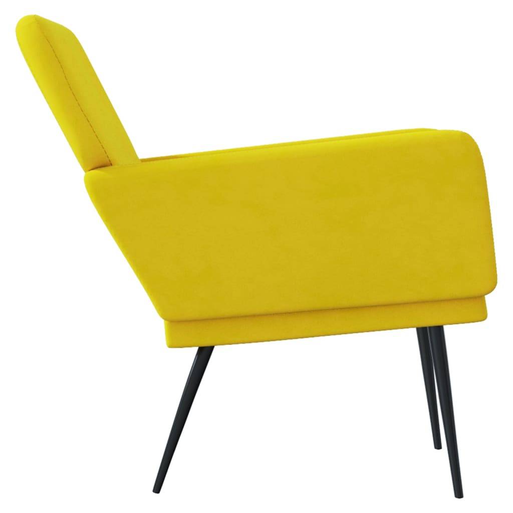 vidaXL Sessel Gelb 62x79x79 cm Samt