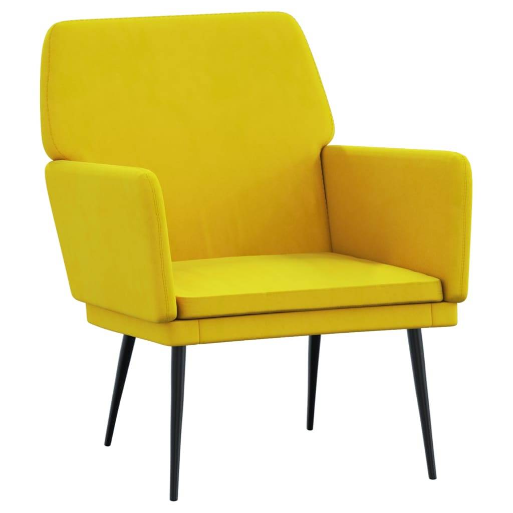 vidaXL Sessel Gelb 62x79x79 cm Samt