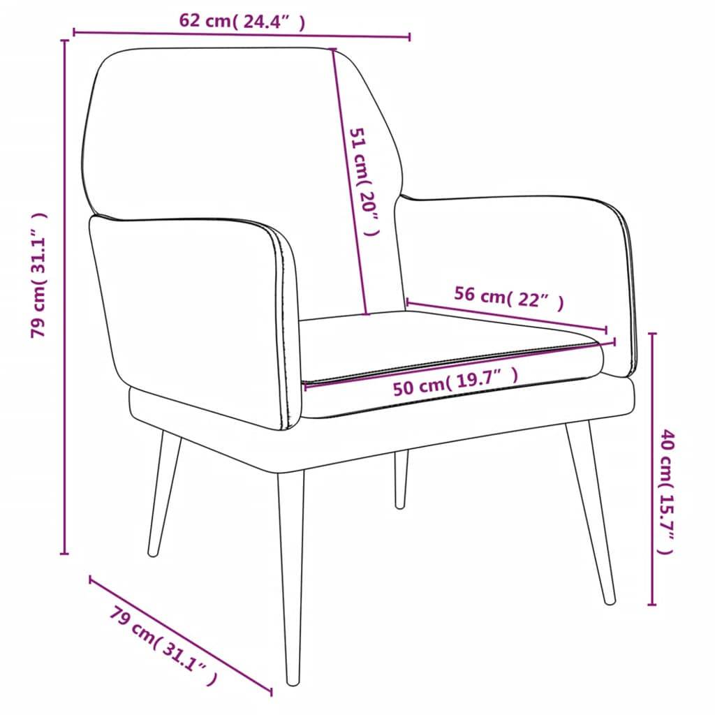 vidaXL Sessel Gelb 62x79x79 cm Samt