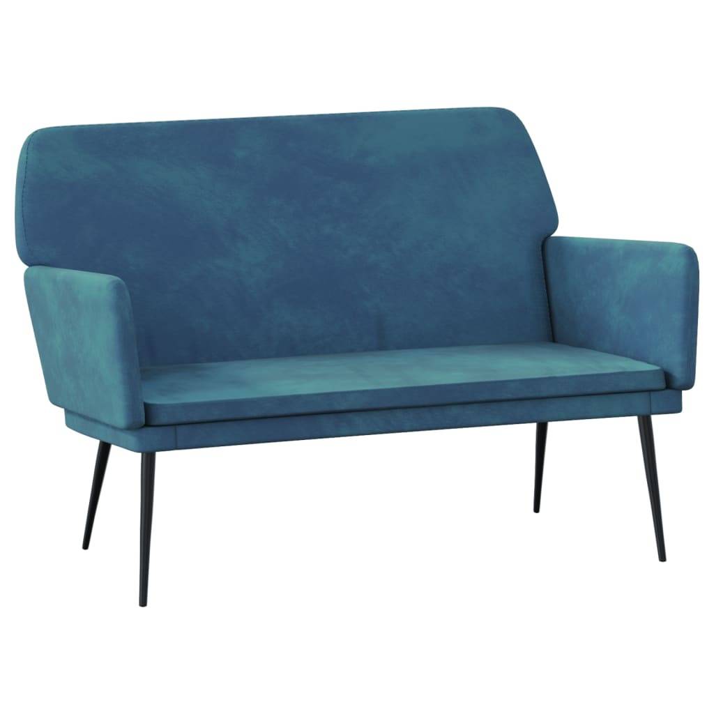 vidaXL Sitzbank Blau 108x79x79 cm Samt