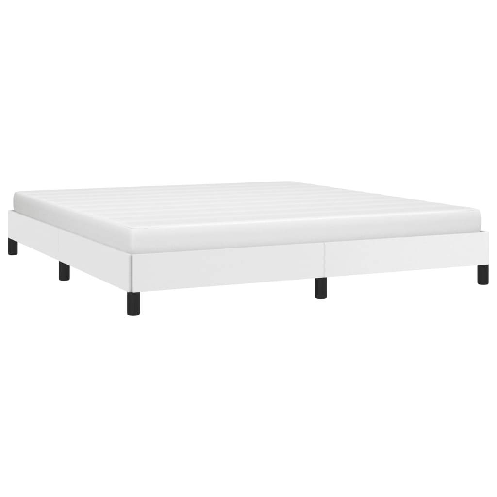 vidaXL Bettgestell Weiß 160x200 cm Kunstleder