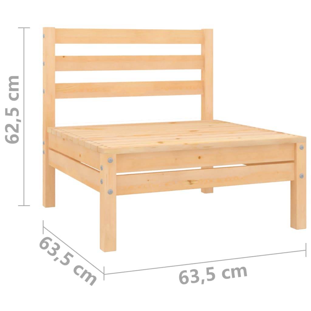 vidaXL 4-tlg. Garten-Lounge-Set Kiefer Massivholz