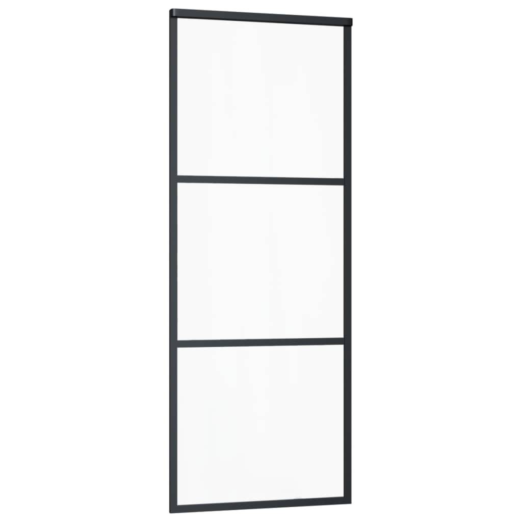 vidaXL Schiebetür mit Beschlag ESG-Glas & Aluminium 76x205 cm