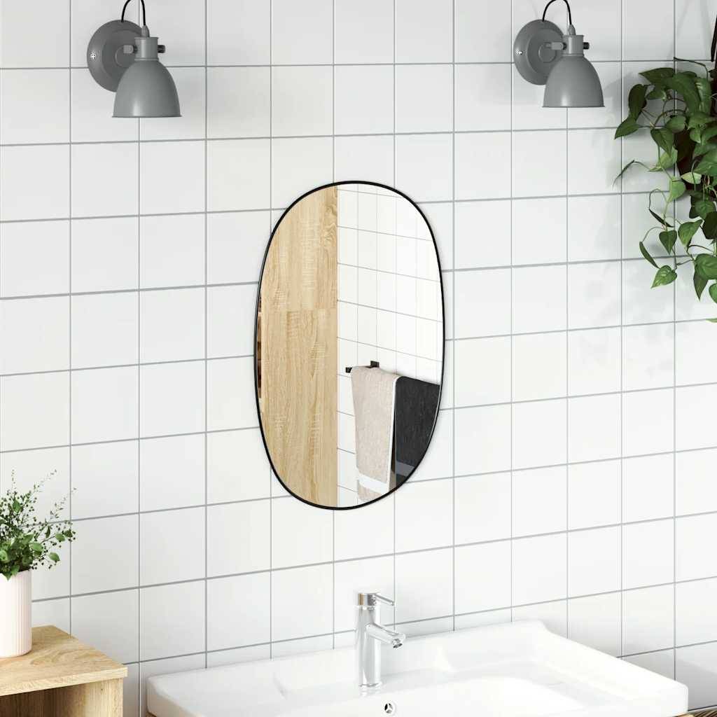 vidaXL Wandspiegel Schwarz 50x35 cm