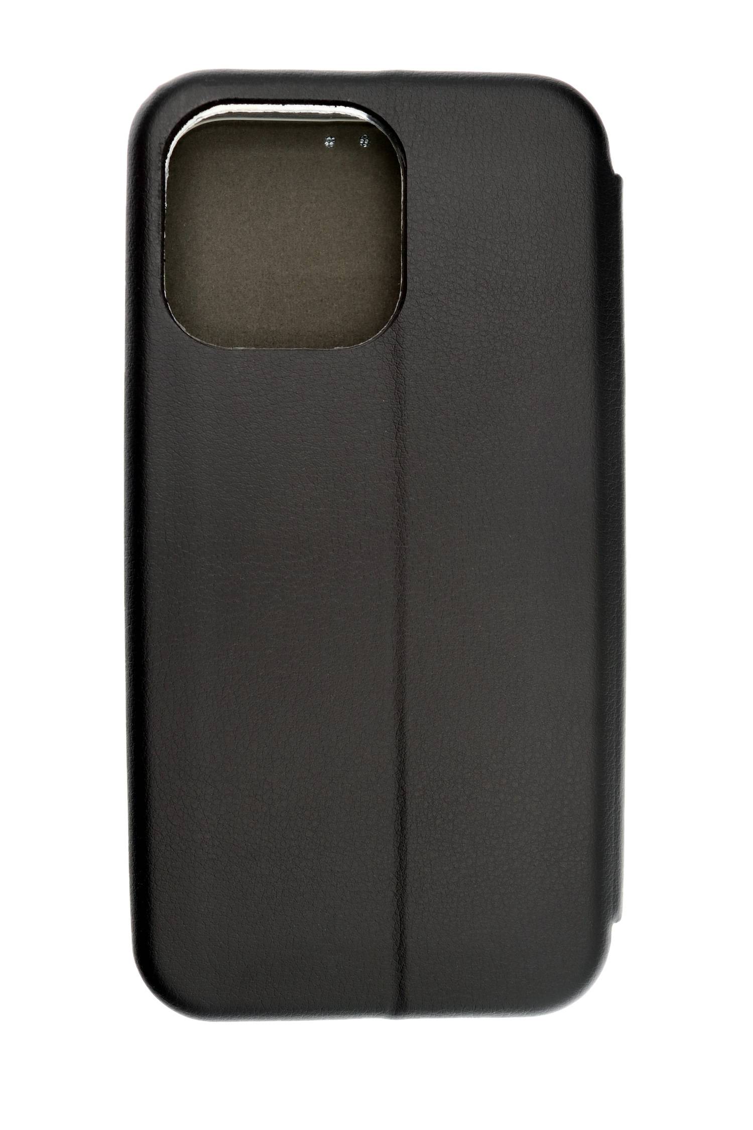 JAMCOVER Bookcover Rounded II Schwarz für Apple iPhone 13 Pro - Schutzhülle, Handytasche im Buchformat