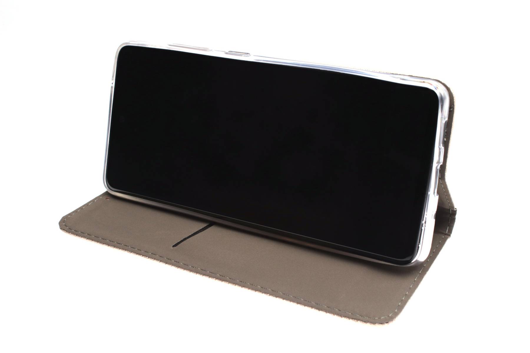 JAMCOVER Bookcover Texture Gold für Samsung Galaxy A23 5G - Schutzhülle, Handytasche im Buchformat