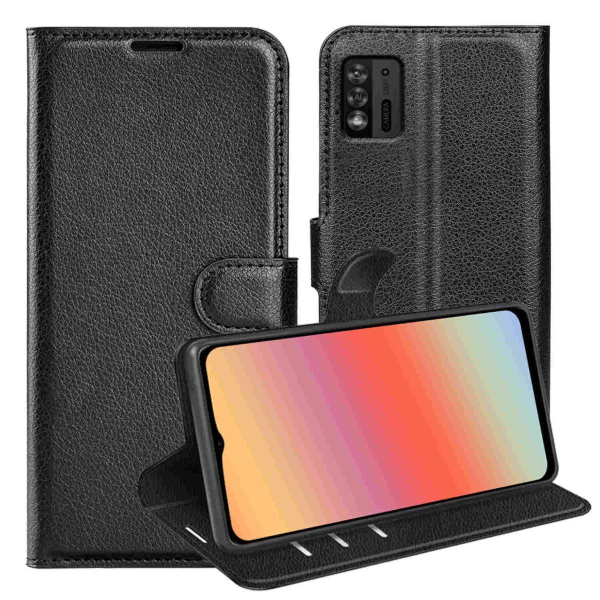 Für ZTE Blade A52 Lite Handy Tasche Wallet Premium Schutz Hülle Case Cover Etuis Neu Zubehör Schwarz