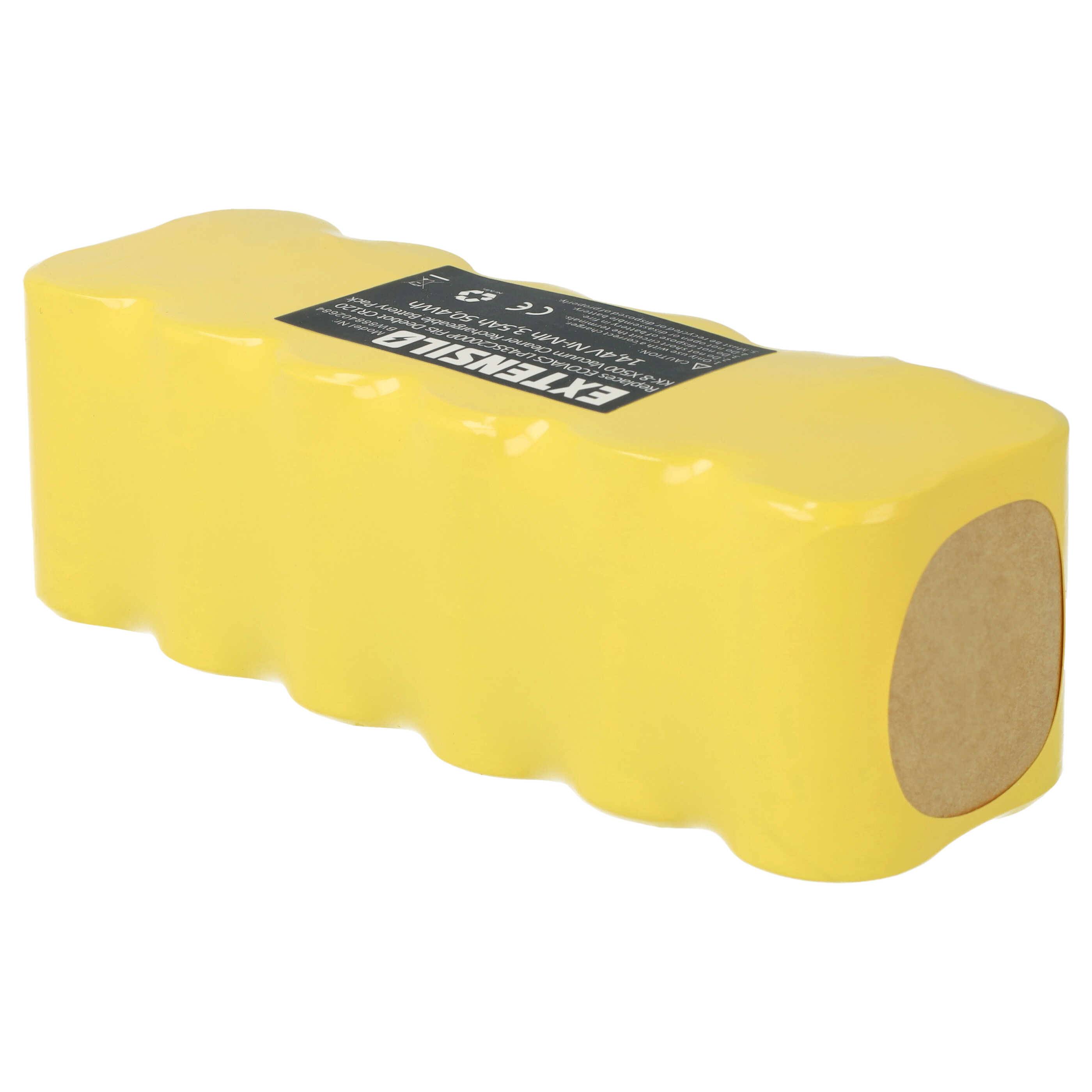 EXTENSILO Akku kompatibel mit Dibea X580, X500, KK8, X600 Staubsauger (3500 mAh, 14,4 V, NiMH)