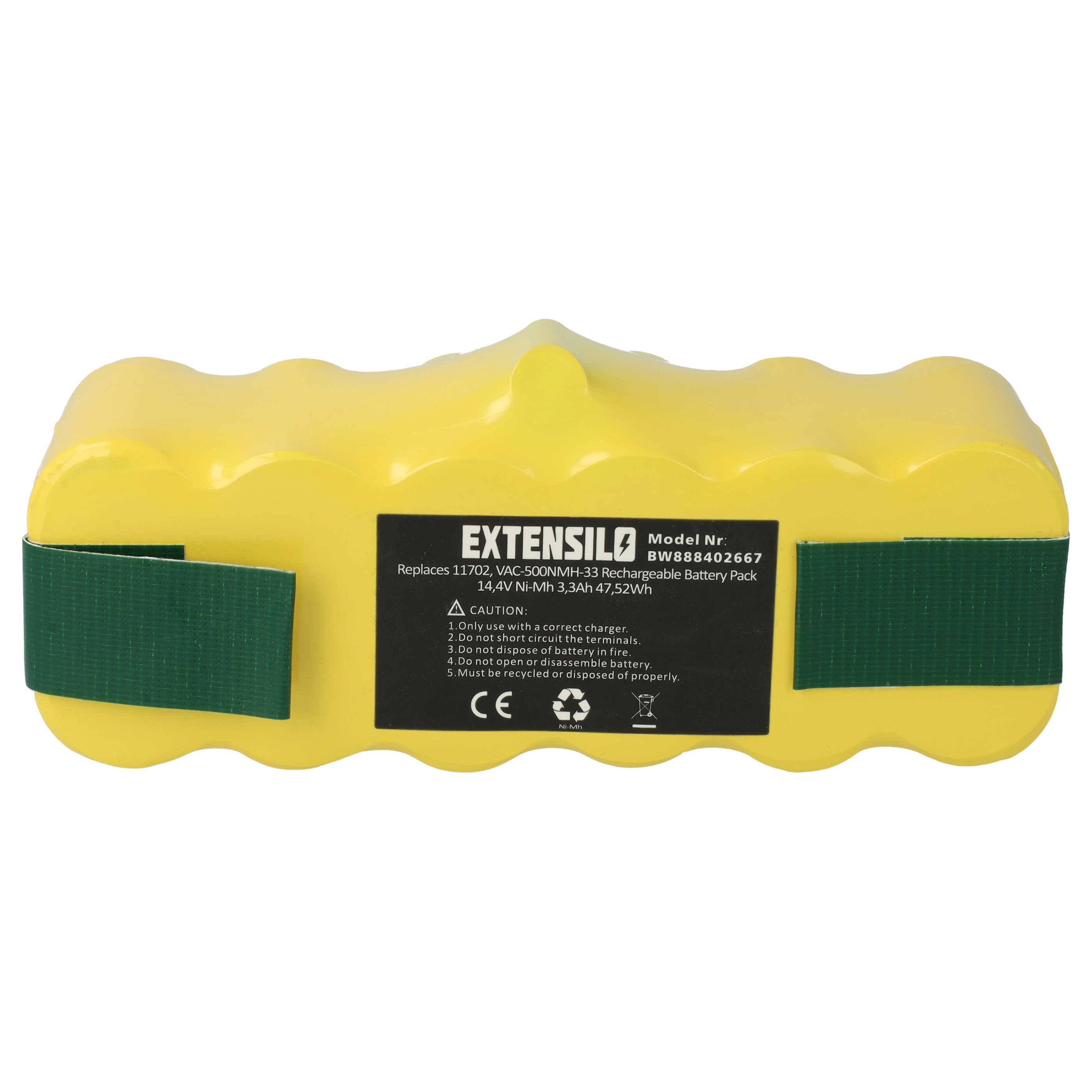 Ein gelbes Batteriepaket mit der Bezeichnung „Extensilo