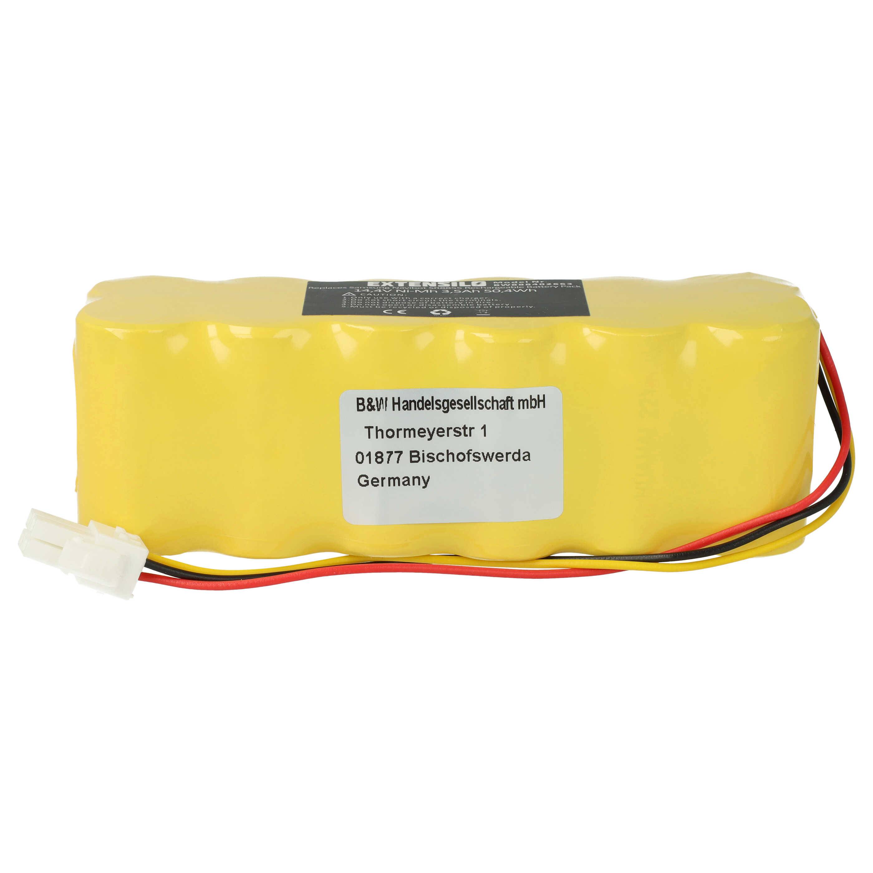 EXTENSILO Akku kompatibel mit Samsung Navibot VC-RE70V, VC-RL84VC, VC-RL84VR, VC-RE72V, VC-RL84V Staubsauger (3500 mAh, 14,4 V, NiMH)