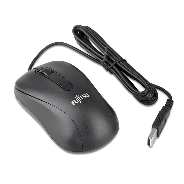 Fujitsu M520 Maus (Refurbished) USB Optisch, 3 Tasten, Farbe schwarz, Scrolling-Rad, P/N: S26381-K467-L100