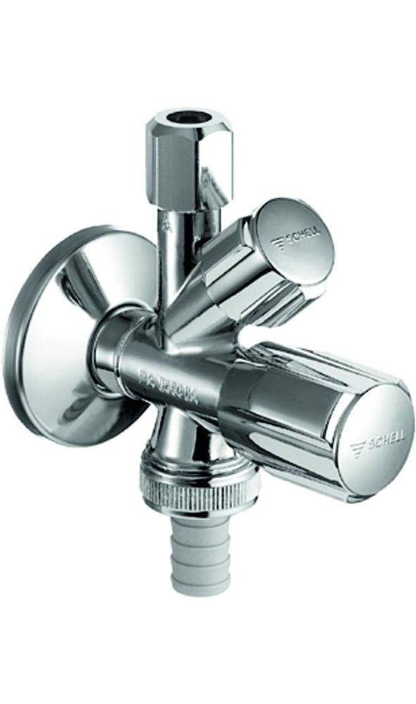 SCHELL Kombinations-Eckventil COMFORT chrom, ohne ASAG 3/8Zoll