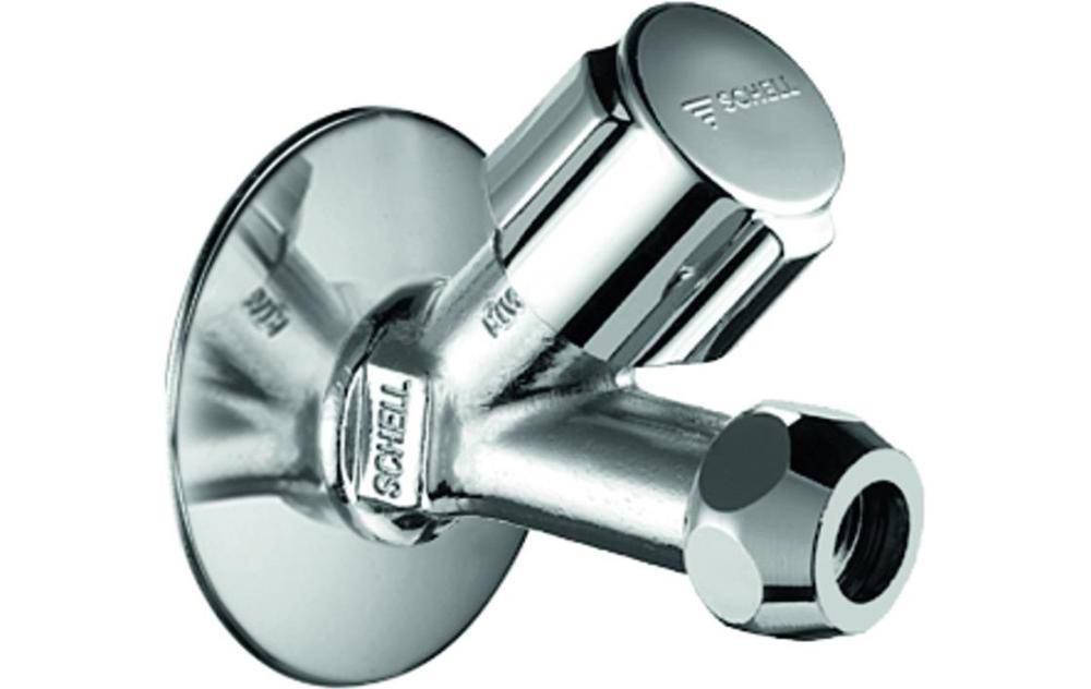 SCHELL Schrägsitzventil COMFORT kurze Bauform 3/8Zollx3/8Zoll chrom,