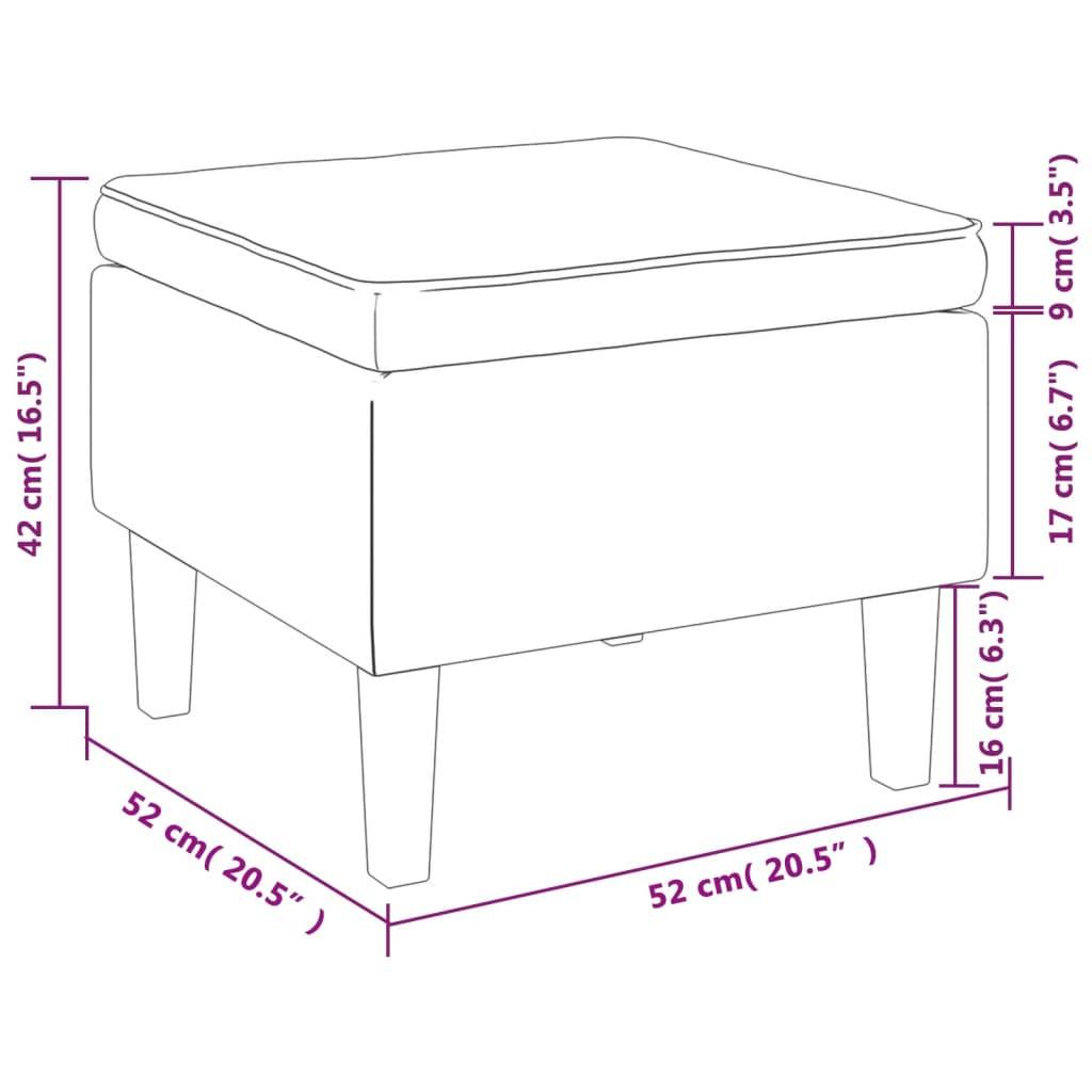 vidaXL Hocker mit Holzbeinen Dunkelbraun Stoff