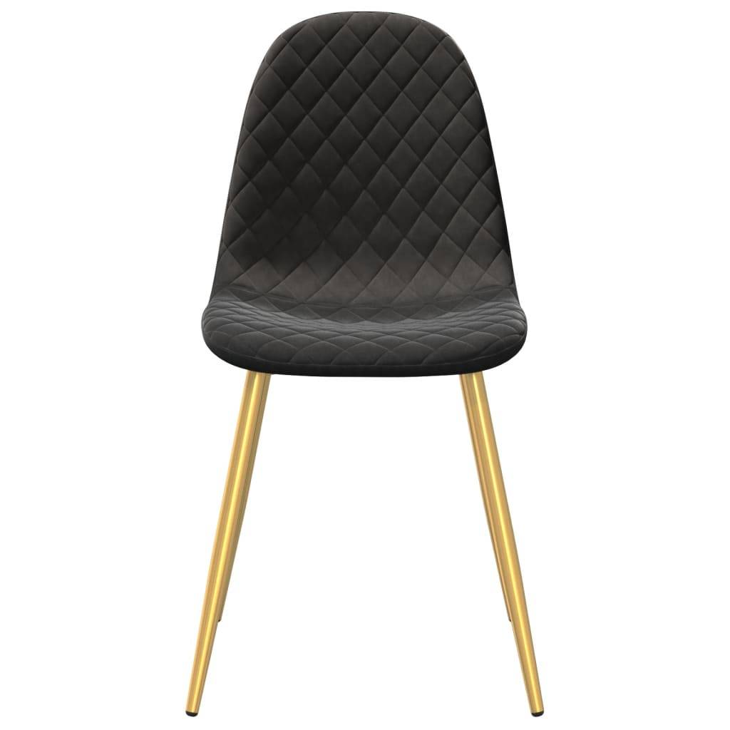 vidaXL Esszimmerstühle 6 Stk. Schwarz Samt