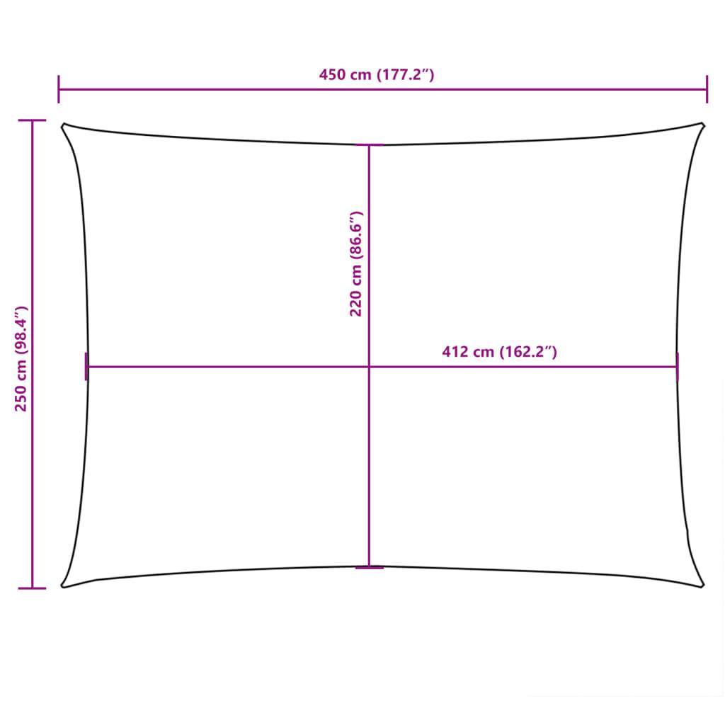 vidaXL Sonnensegel Oxford-Gewebe Rechteckig 2,5x4,5 m Braun