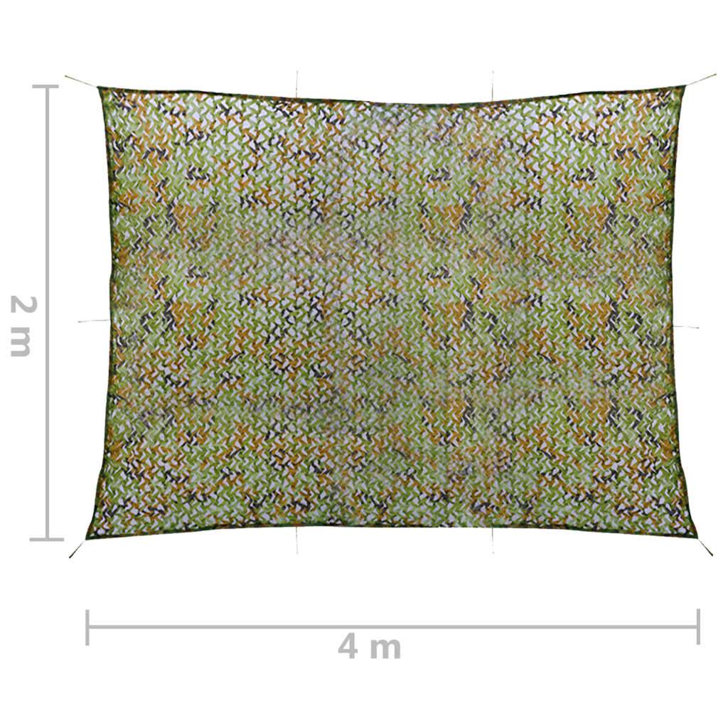 vidaXL Tarnnetz mit Aufbewahrungstasche 2x4 m Grün