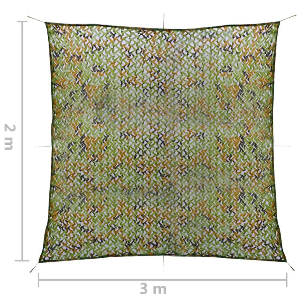 vidaXL Tarnnetz mit Aufbewahrungstasche 2x3 m Grün