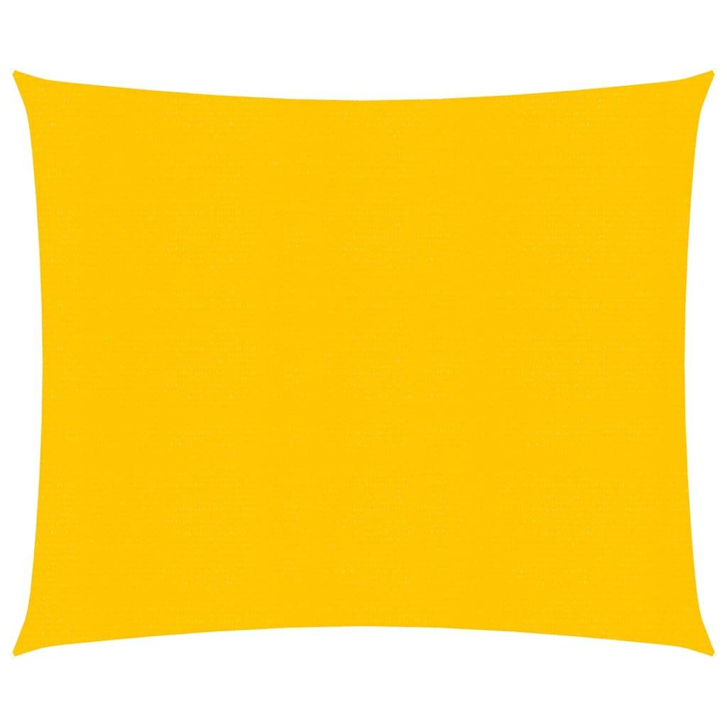 vidaXL Sonnensegel 160 g/m² Quadratisch Gelb 5x5 m HDPE