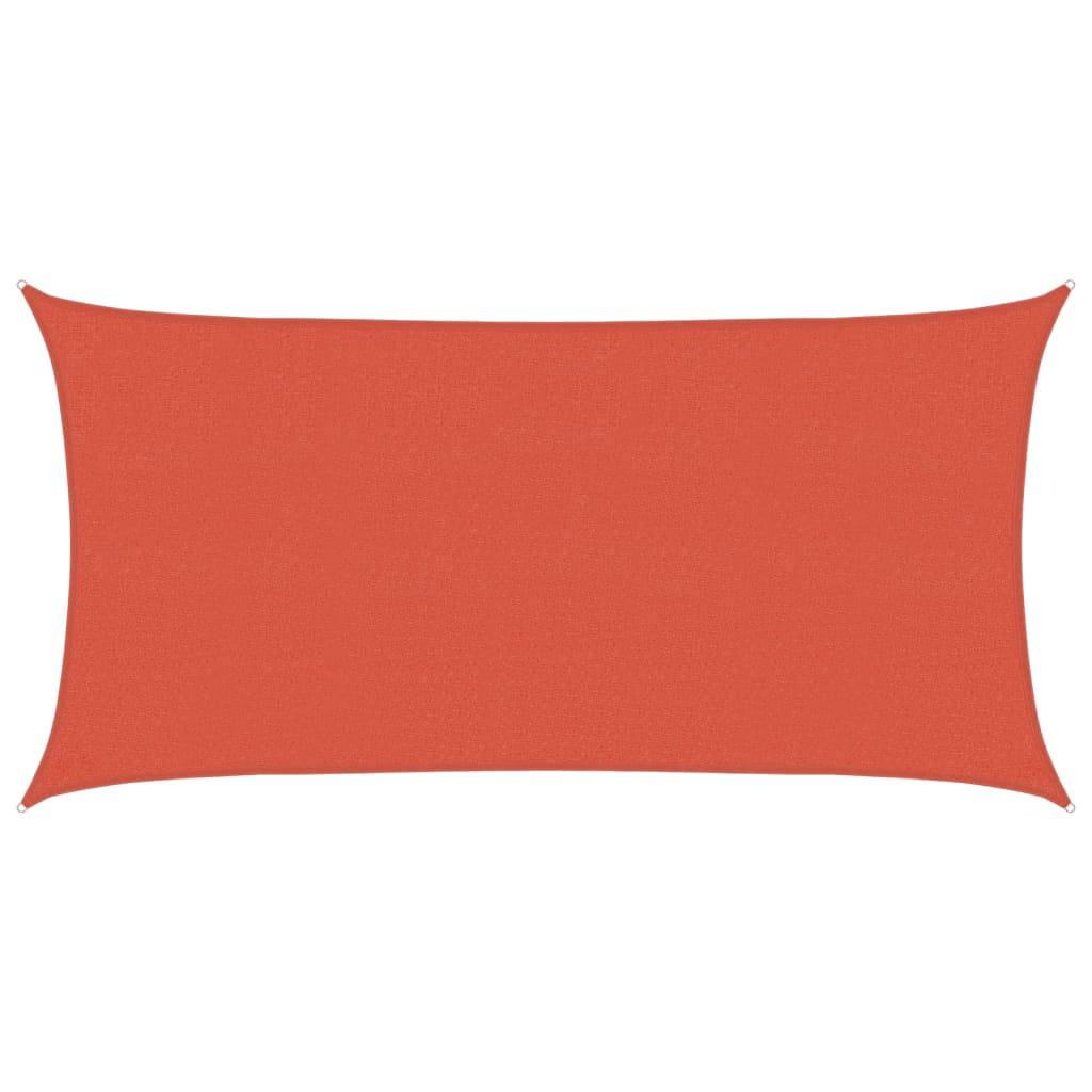 vidaXL Sonnensegel 160 g/m² Terrakottarot 2x3,5 m HDPE
