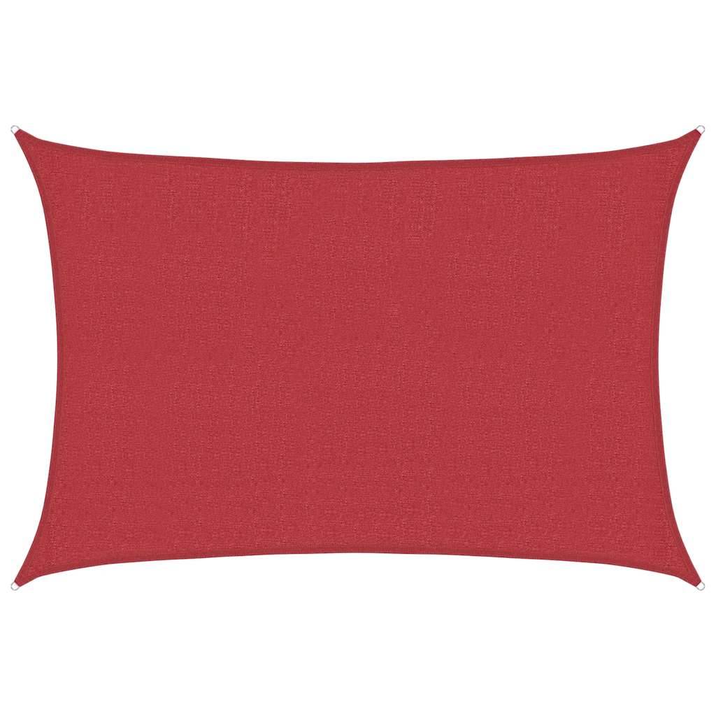vidaXL Sonnensegel 160 g/m² Rot 4x5 m HDPE