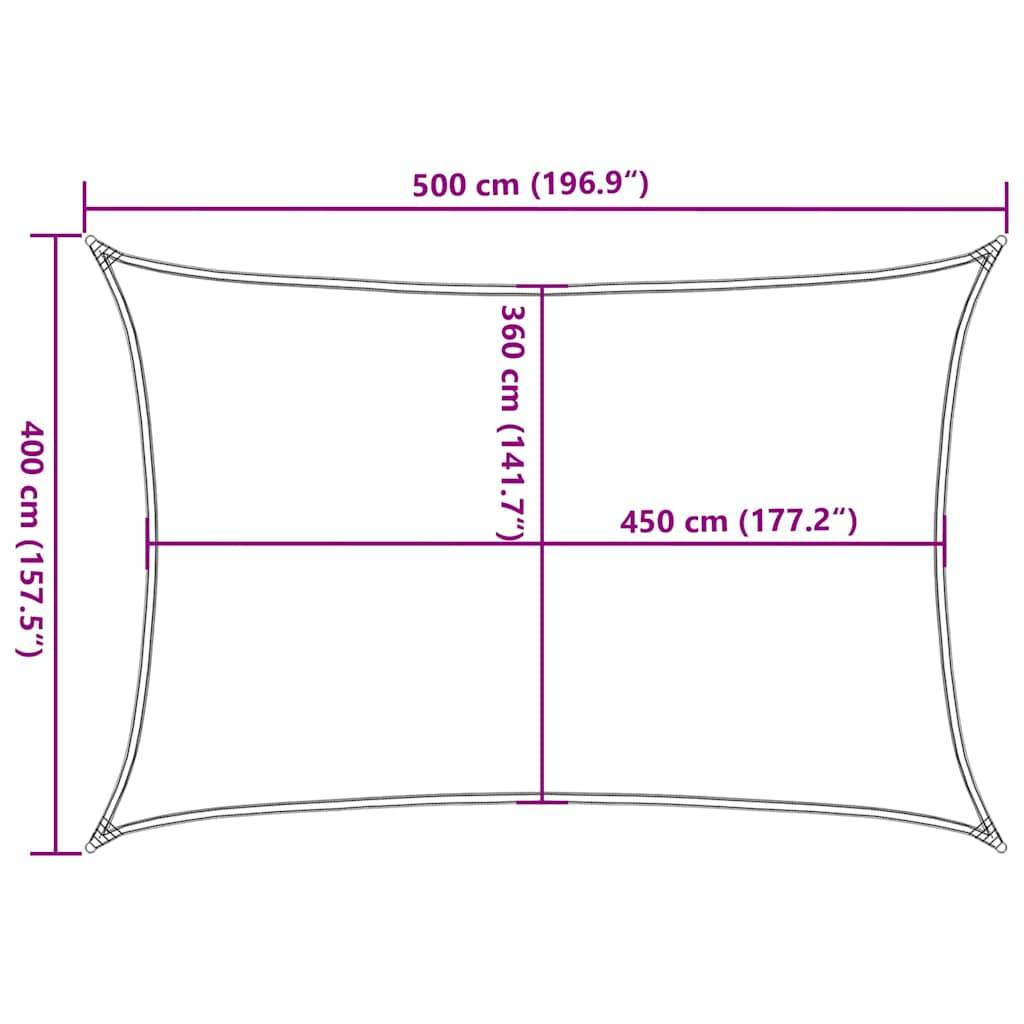 vidaXL Sonnensegel 160 g/m² Rot 4x5 m HDPE