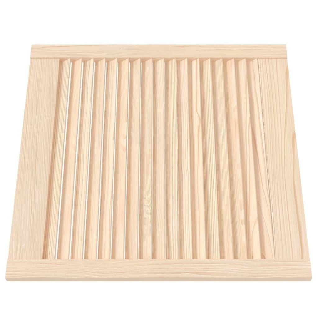 vidaXL Schranktüren Lamellen-Design 2 Stk. 61,5x59,4 cm Massivholz
