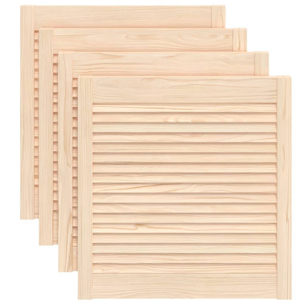 vidaXL Schranktüren Lamellen-Design 4 Stk. 61,5x59,4 cm Massivholz