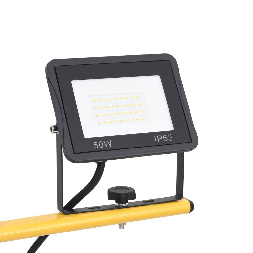 vidaXL LED-Fluter mit Stativ 2x50 W Warmweiß