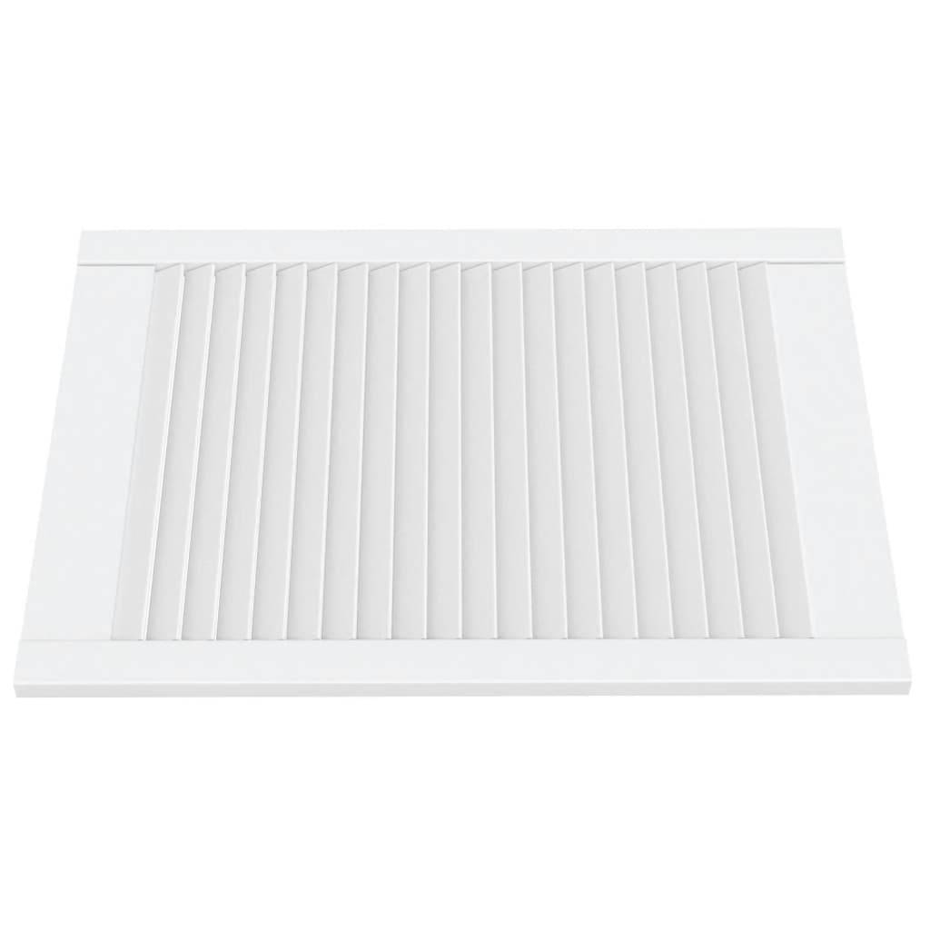 vidaXL Schranktüren Lamellen-Design 4 Stk. Weiß 69x49,4 cm Massivholz
