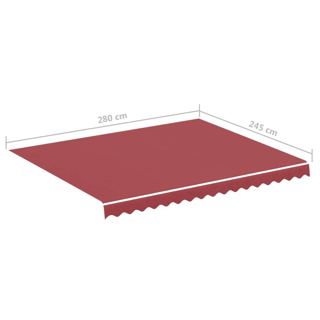 vidaXL Markisenbespannung Burgunderrot 3x2,5 m