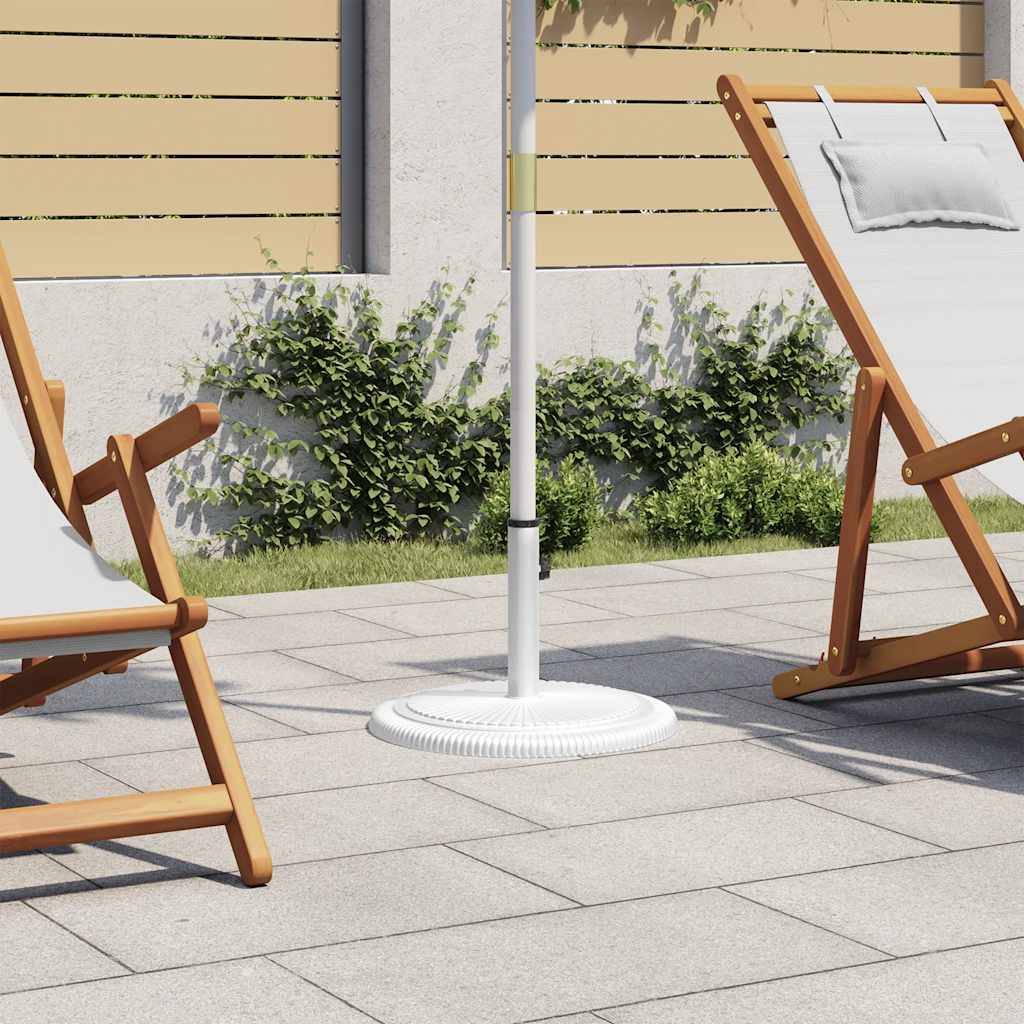 vidaXL Sonnenschirmständer Weiß 45x45x30 cm Gusseisen