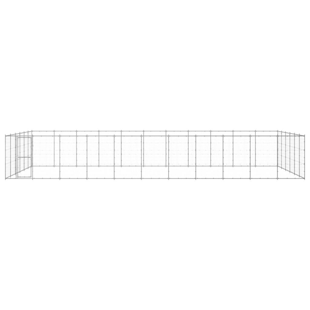 vidaXL Outdoor-Hundezwinger Verzinkter Stahl 79,86 m²