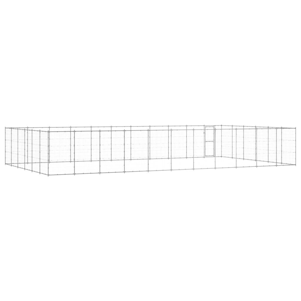 vidaXL Outdoor-Hundezwinger Verzinkter Stahl 79,86 m²