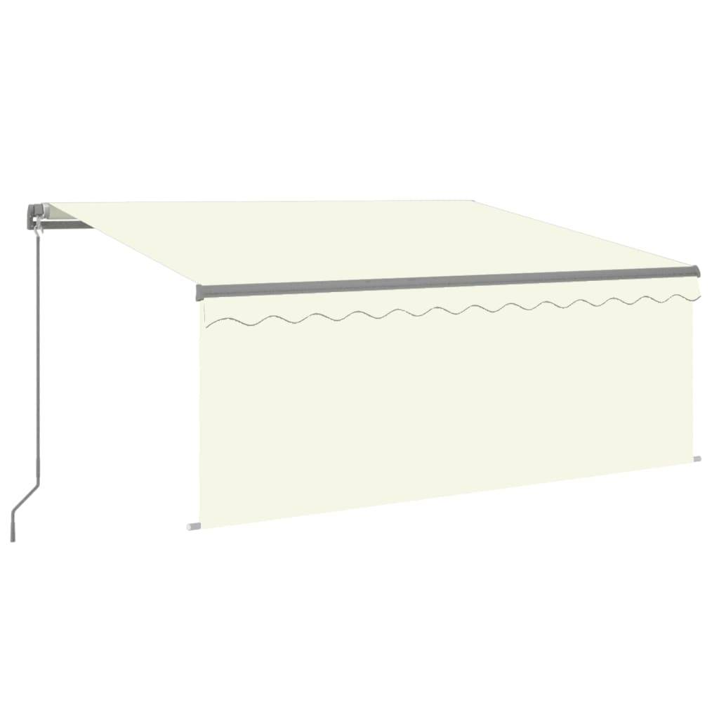 vidaXL Markise Manuell Einziehbar mit Rollo LED 3,5x2,5 m Creme