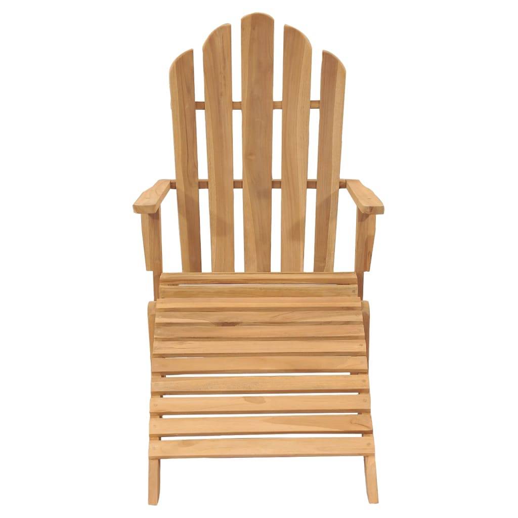 vidaXL Adirondack-Stuhl mit Fußteil Massivholz Teak