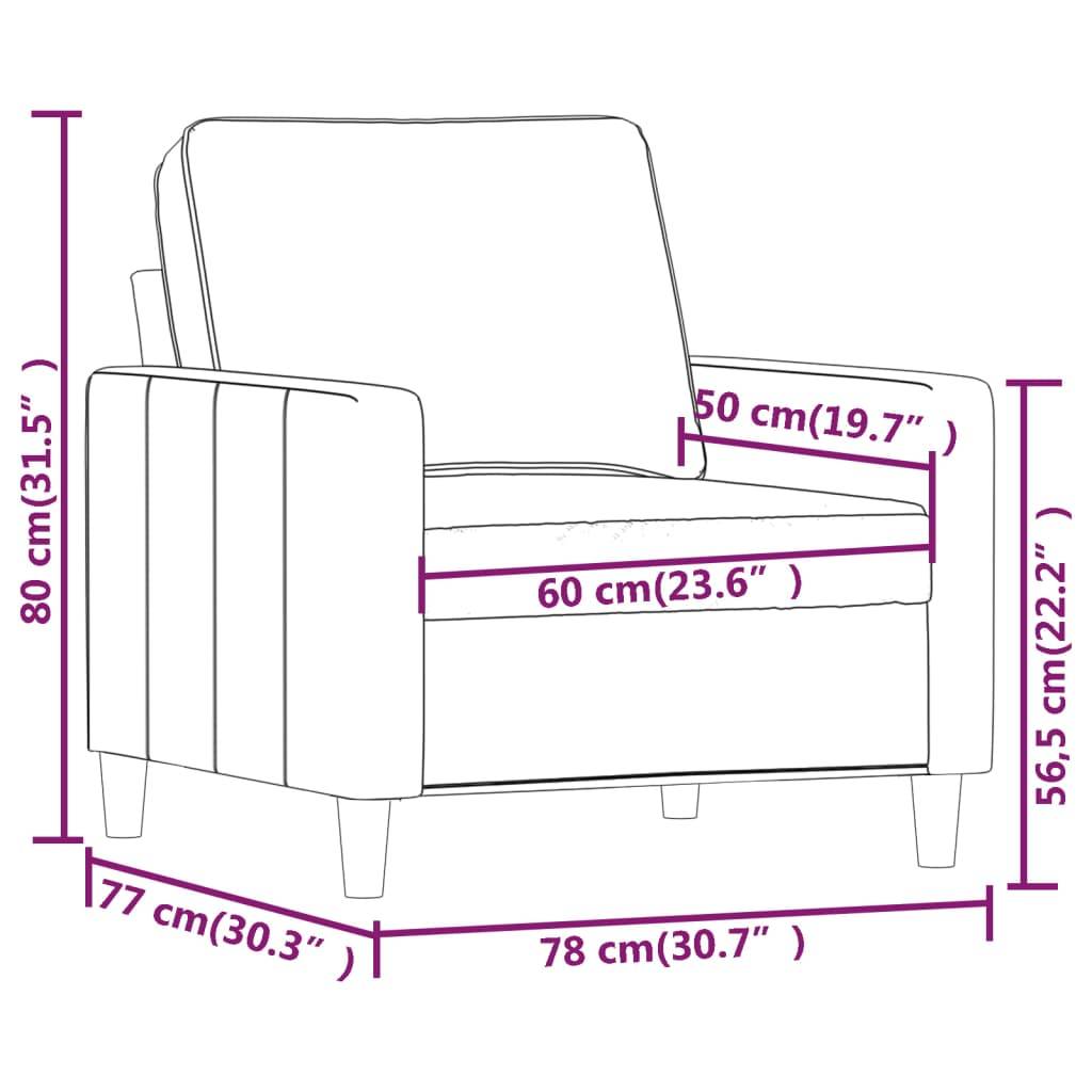 vidaXL Sessel Gelb 60 cm Samt