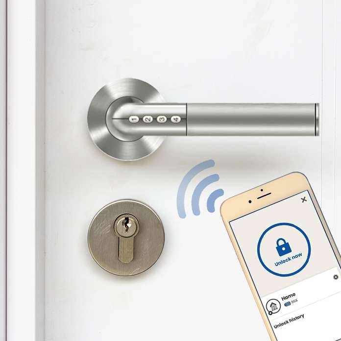 FLEX Bluetooth Türgriff silber