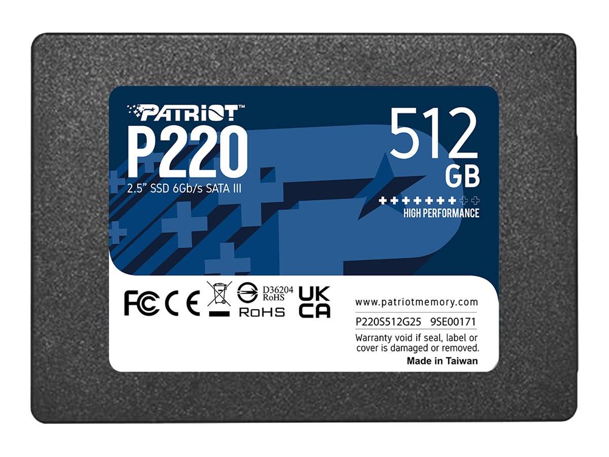 Patriot P220 - SSD - 512 GB - intern - 2.5"" (6.4 cm)