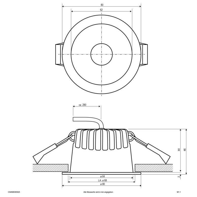 EVN Lichttechnik LED-Downlight C54N06090925