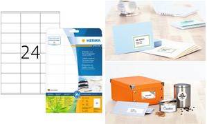HERMA Universal-Etiketten Recycling, 25,4 x 16 mm, 20 Blatt weiß, selbstklebend, bedruckbar, permanent haftend