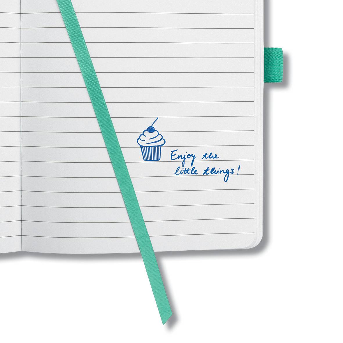 SIGEL Notizbuch Jolie - liniert - ca. A6 - mintgrün - Hardcover - 174 S. - FSC-zertifiziert