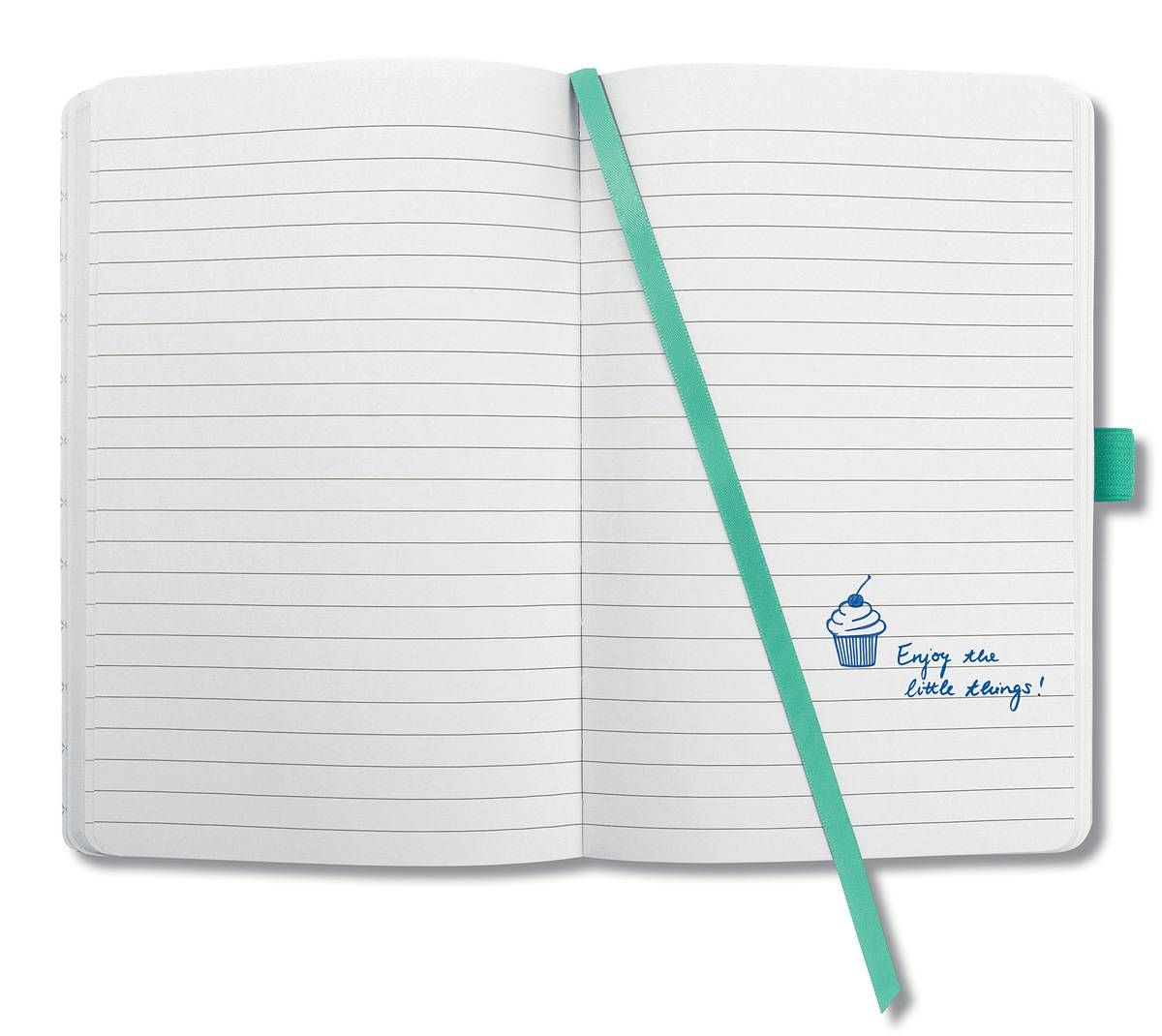 SIGEL Notizbuch Jolie - liniert - ca. A6 - mintgrün - Hardcover - 174 S. - FSC-zertifiziert